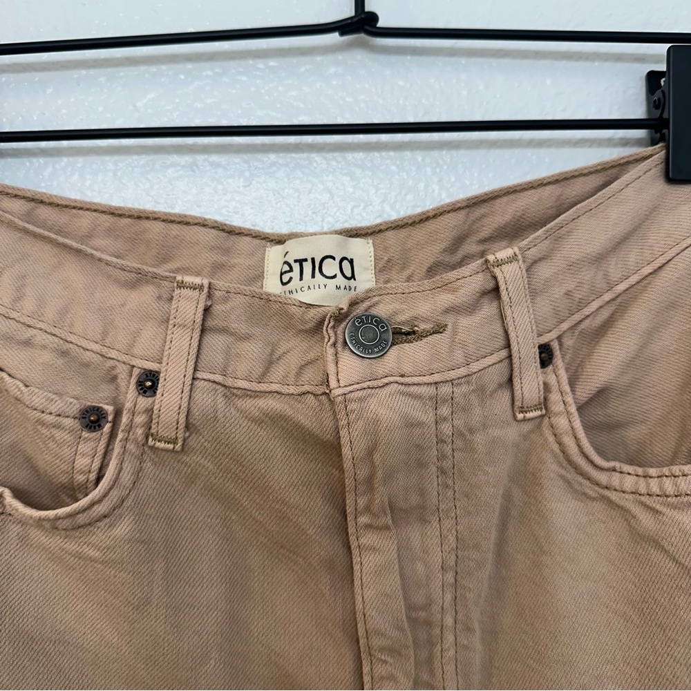Etica Devon Wide Leg Crop‎ Jeans Khaki Size 26 - Picture 2 of 7